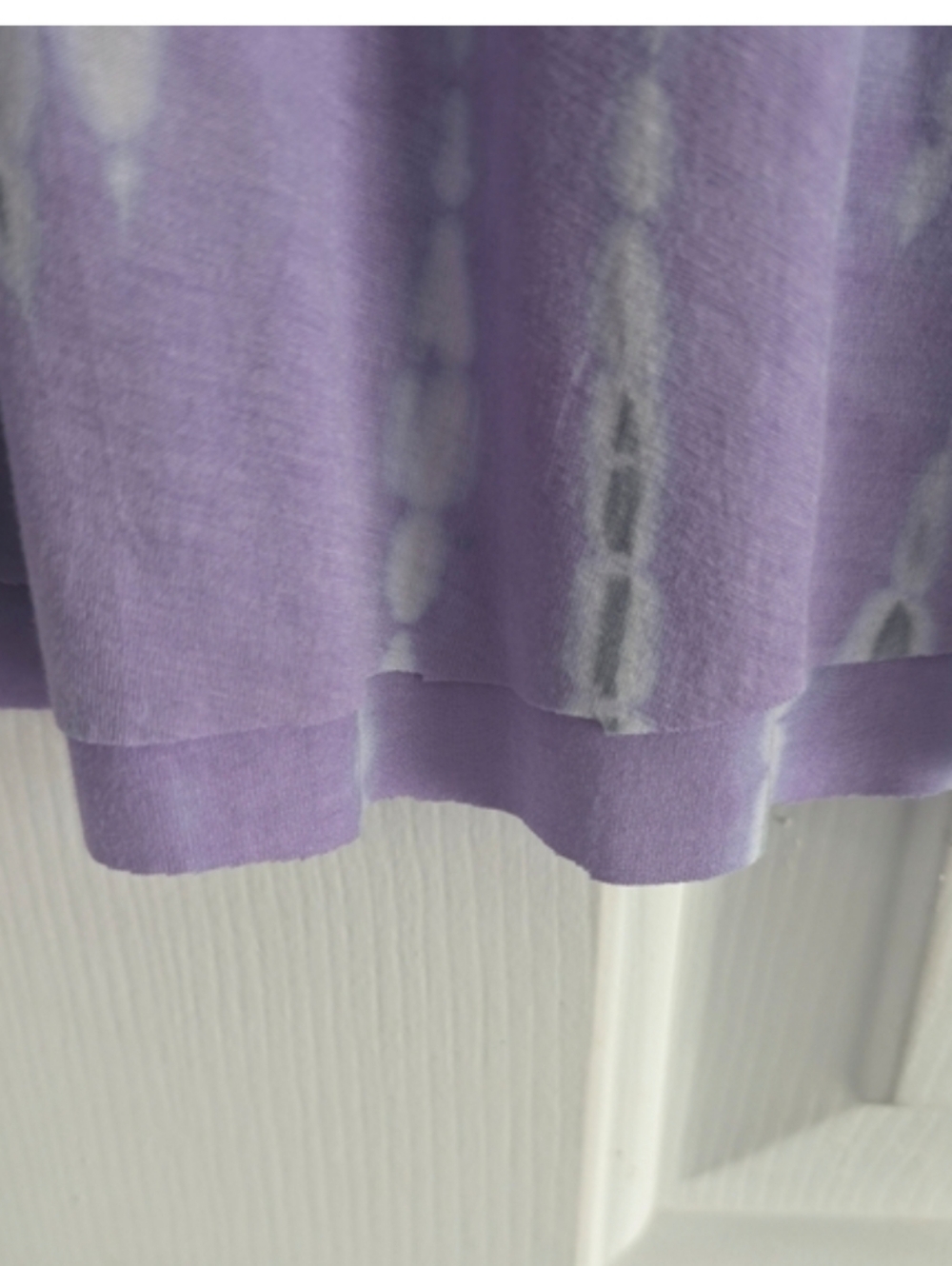 RayaSun Purple Lilac Crop Tie-Dye V-Neck Cap Sleeve Top Small Knit Top Festival - Picture 6 of 8